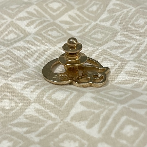 vintage gold and diamond cat brooch - Picture 12 of 14